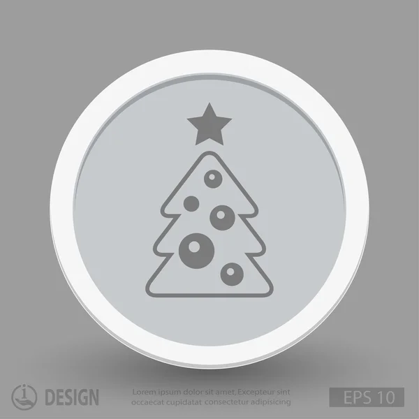 Pictograph van kerstboom — Stockvector