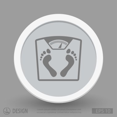 ayak izleri ile banyo Baskülü