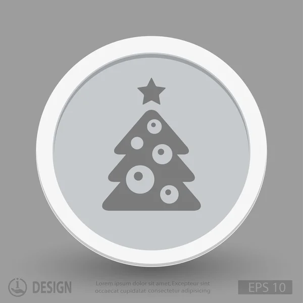 Pictograph of christmas tree — Stock Vector