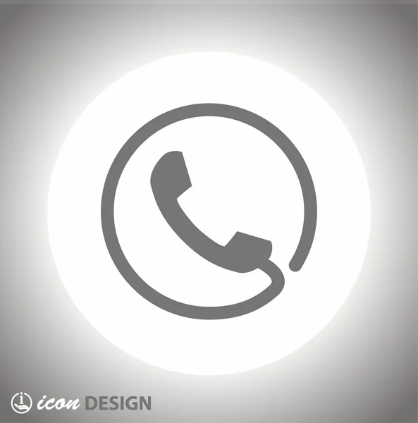 Pictograph of phone icon — Stock Vector