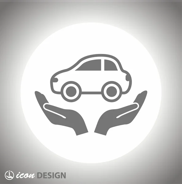 Pictografía del icono del coche — Vector de stock