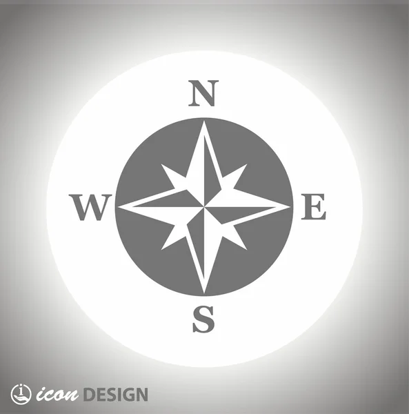 Pictograph of compass icon — Stock Vector