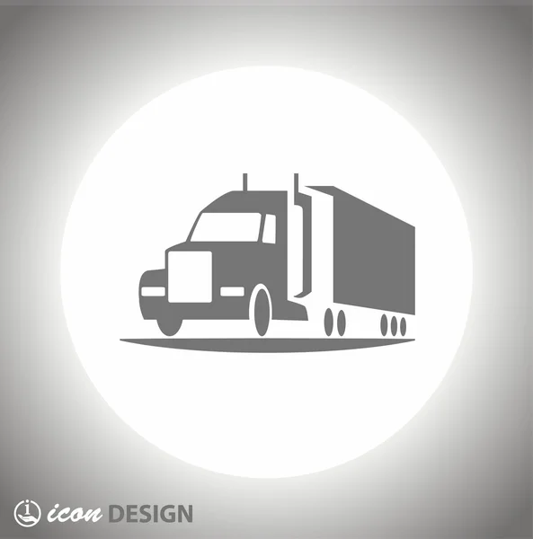 Pictograph of truck icon — Stock Vector