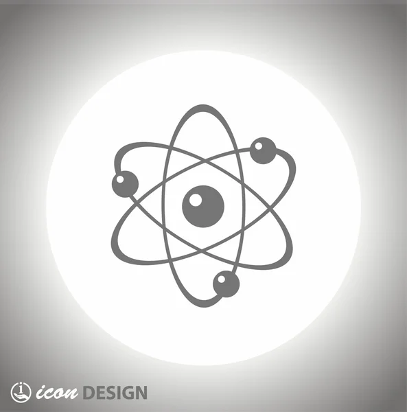 Pictograph of atom icon — Stock Vector