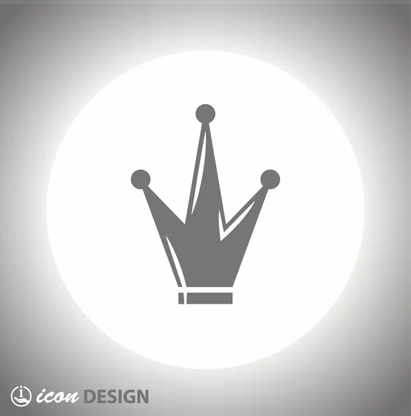 Pictografía del icono de la corona — Vector de stock