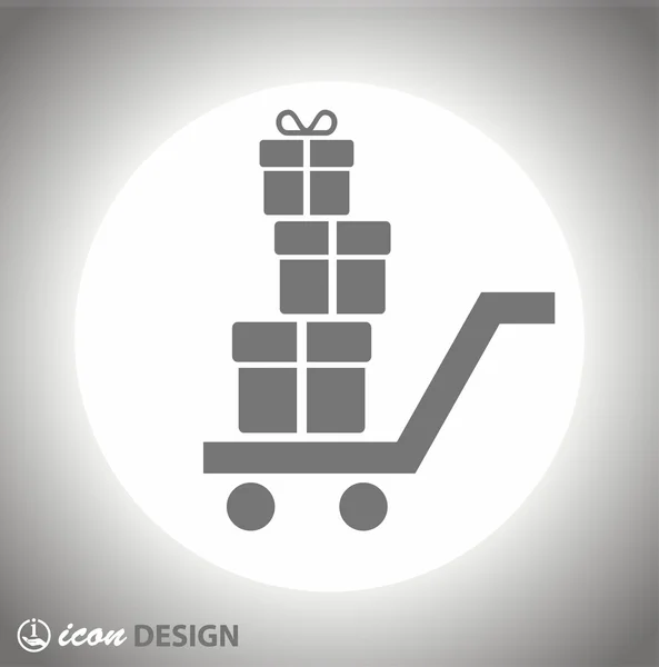 Pictograph of gifts icon — Stock Vector