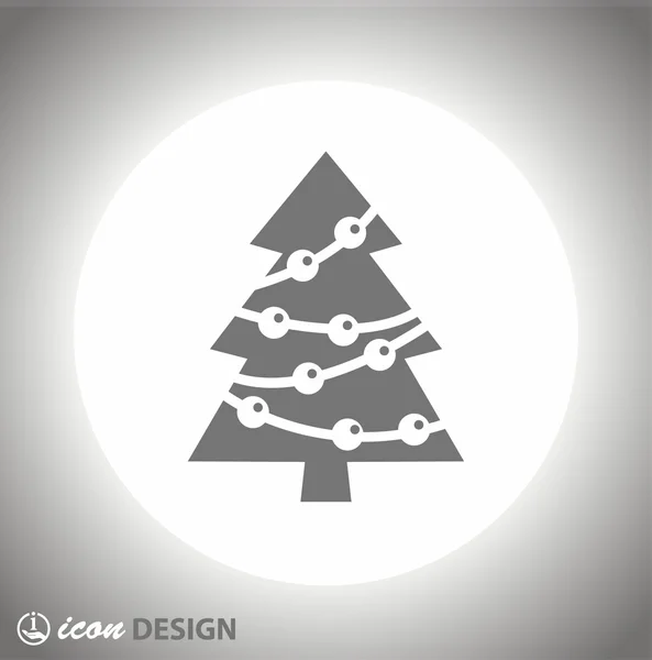 Pictograph van kerstboom — Stockvector