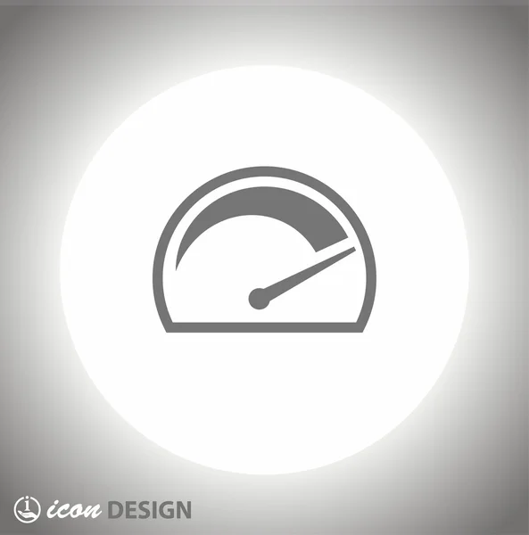 Pictograph of speedometer icon — Stock Vector