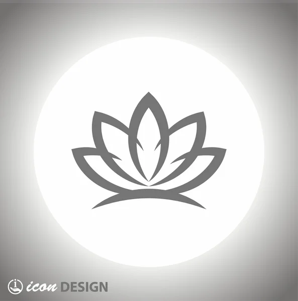 Pictograph of lotus icon — Stock Vector