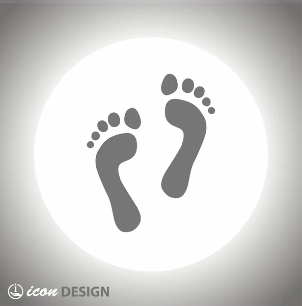 Pictogramme de l'icône des empreintes de pas — Image vectorielle
