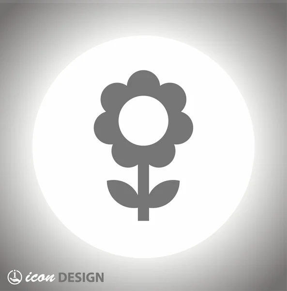 Pictograph van bloem pictogram — Stockvector