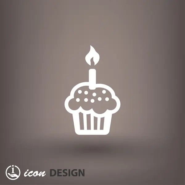 Pictografía del icono de la torta — Vector de stock