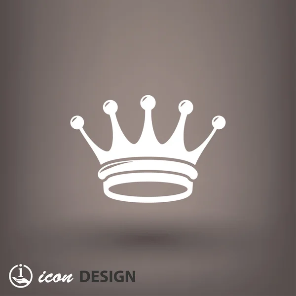 Pictografía del icono de la corona — Vector de stock