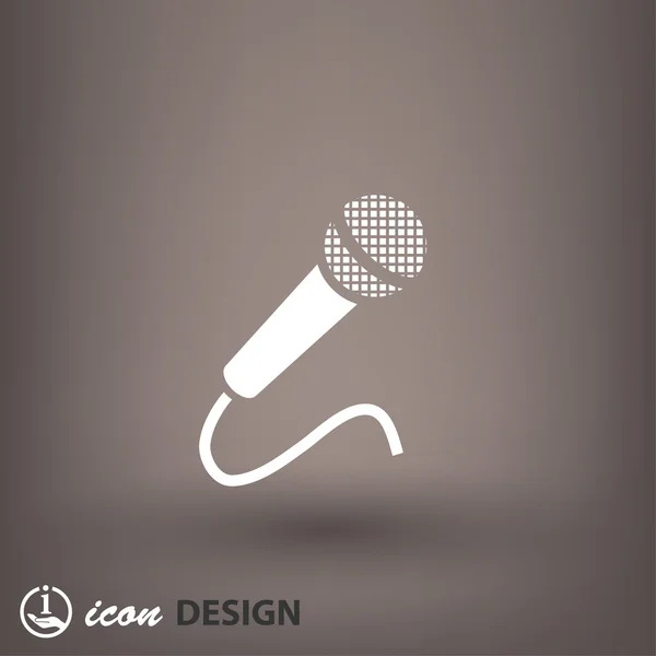 Illustrazione icona microfono — Vettoriale Stock