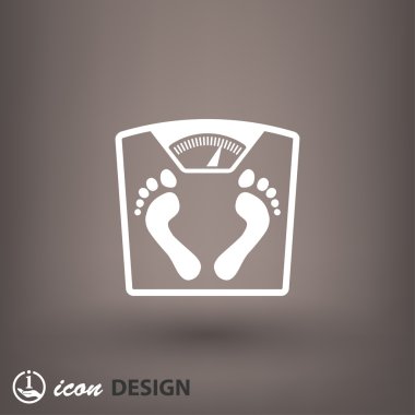 ayak izleri ile banyo Baskülü