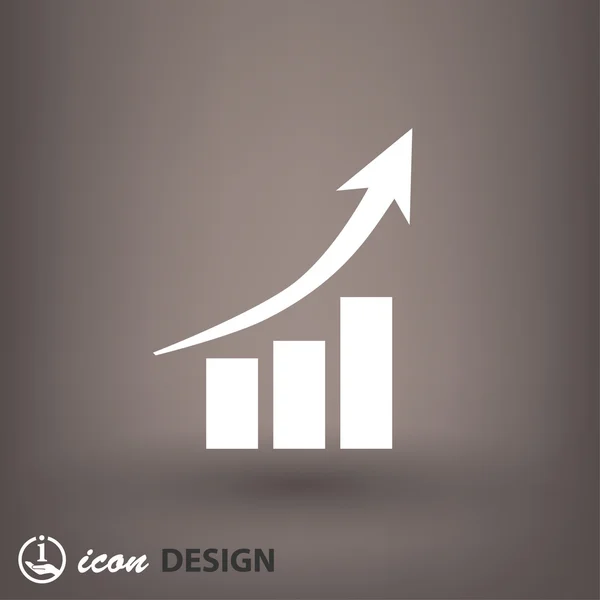 Pictograma do ícone gráfico —  Vetores de Stock