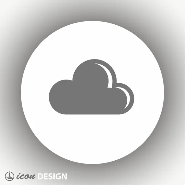 Pictogramme de l'icône du nuage — Image vectorielle
