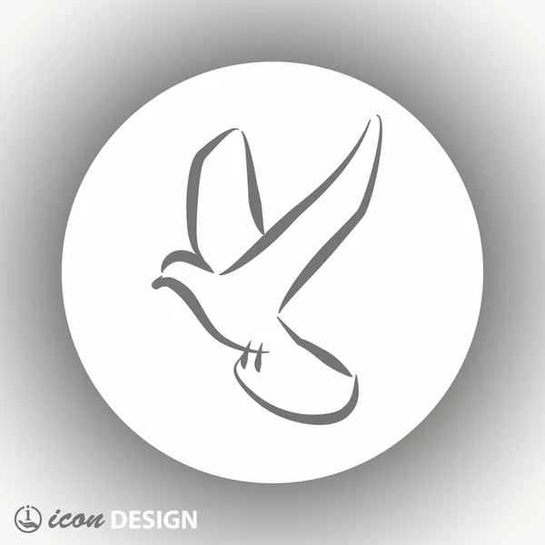 Pictograph of bird icon — Stock Vector