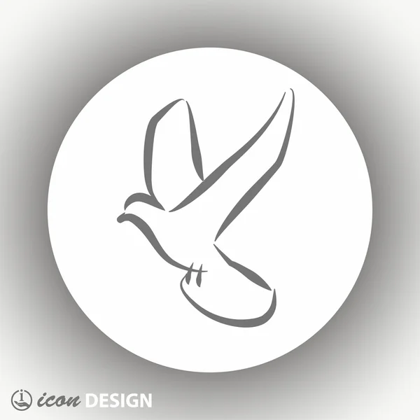 Pictogramme de l'icône oiseau — Image vectorielle