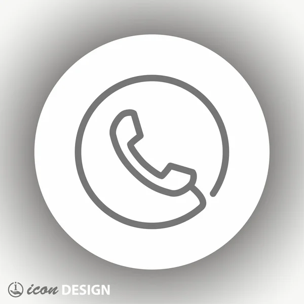 Pictografía del icono del teléfono — Vector de stock