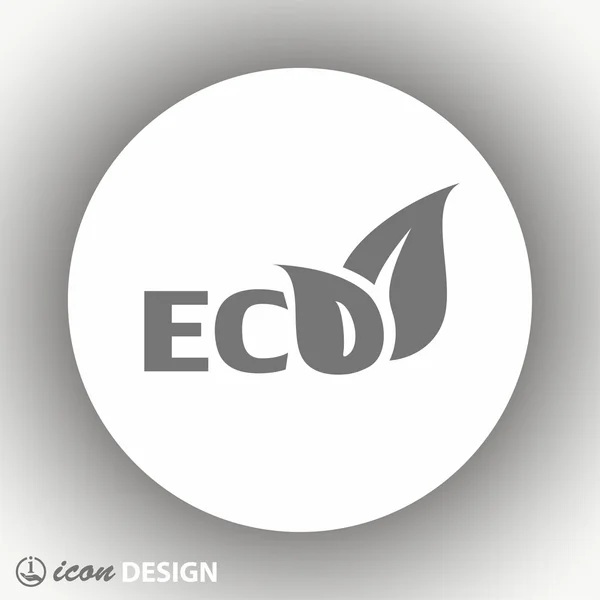 Pictograph of eco icon — Stock Vector