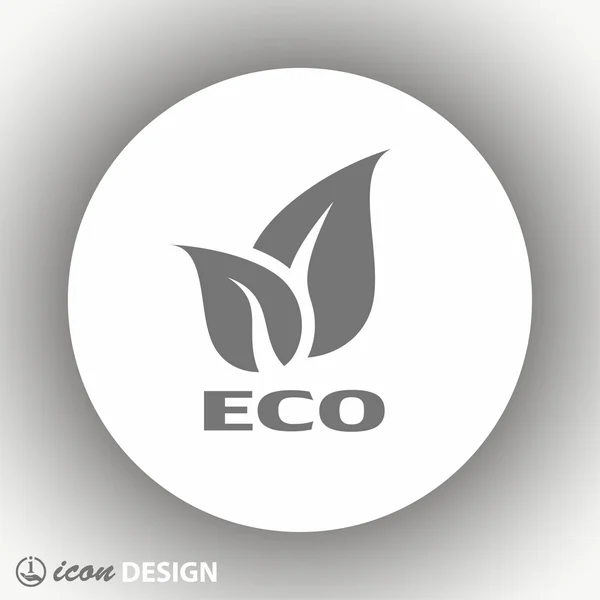 Pictograph of eco icon — Stock Vector