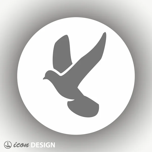 Pictografía del icono de pájaro — Vector de stock