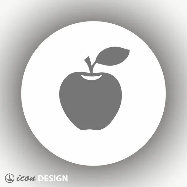 Pictografía del icono de la manzana — Vector de stock