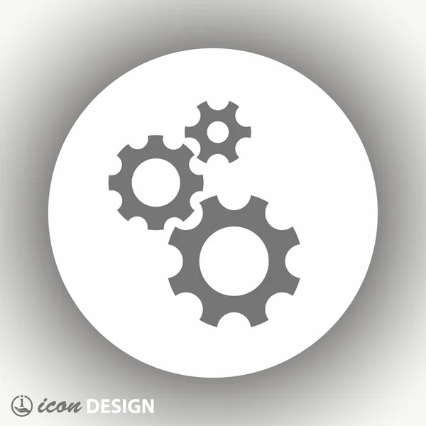 Pictograph of gear icon — Stock Vector