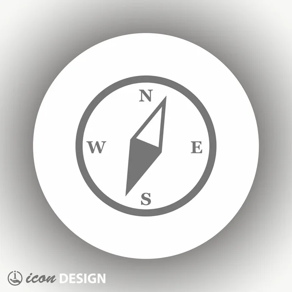 Pictograph of compass icon — Stock Vector