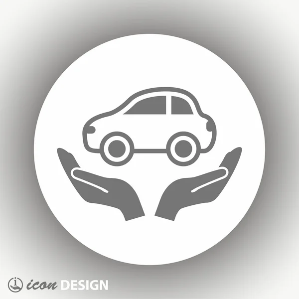 Pictografía del icono del coche — Vector de stock