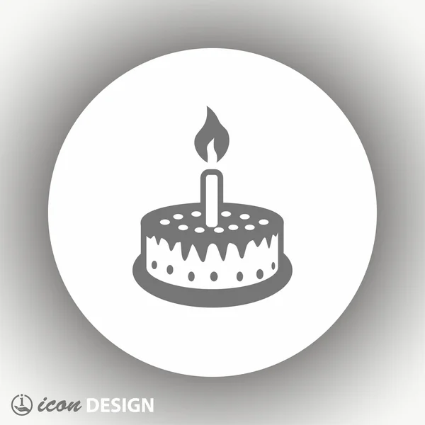 Pictograph of cake icon — Stock Vector