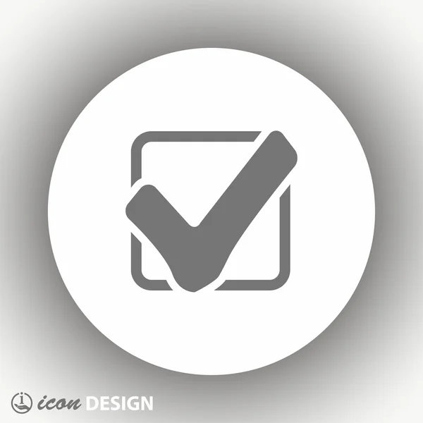 Pictograph of check mark icon — Stock Vector