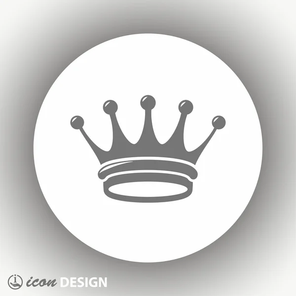 Pictografía del icono de la corona — Vector de stock