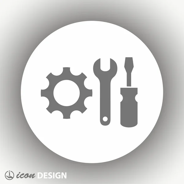 Pictograph of gear icon — Stock Vector