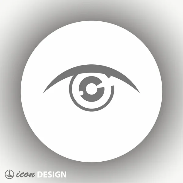 Pictograph of eye icon — Stock Vector