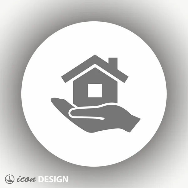 Pictograph of home icon — Stock Vector