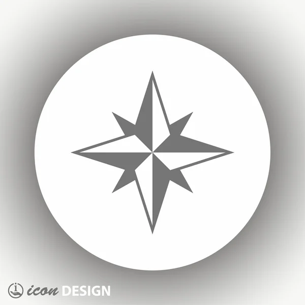 Pictograph of compass icon — Stock Vector