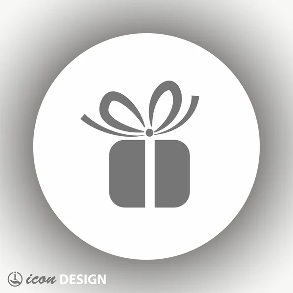 Pictograph of gift icon — Stock Vector