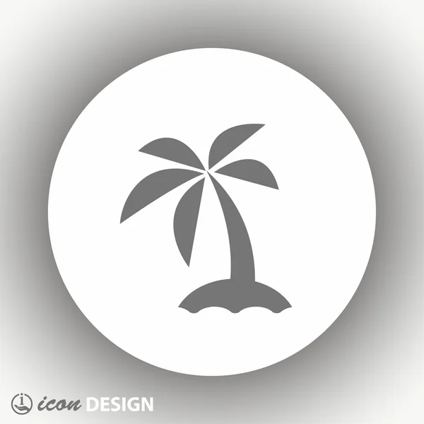 Pictograph of island icon — Stock Vector