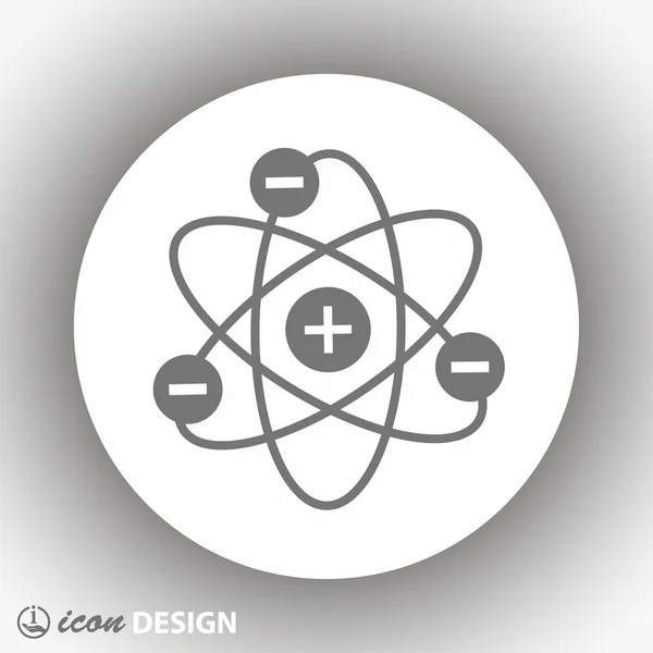 Pictograph of atom icon — Stock Vector