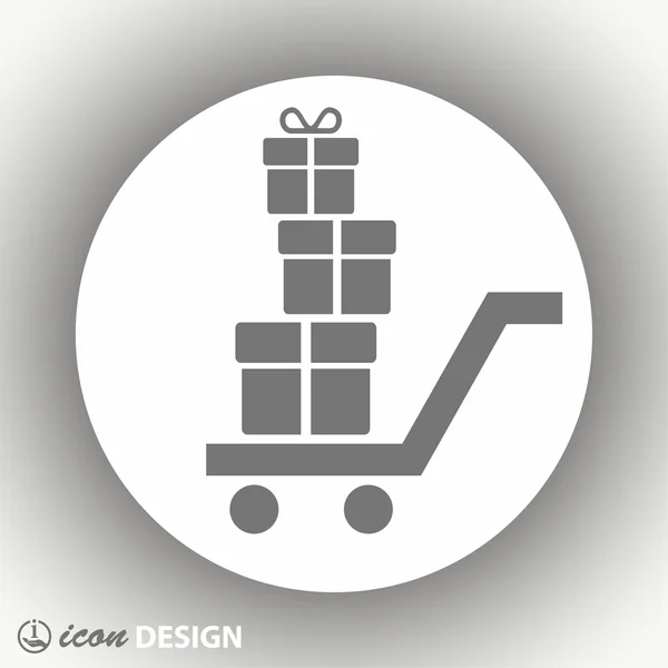 Pictograph of gifts icon — Stock Vector