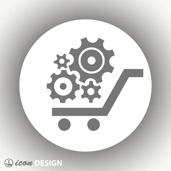 Pictograph of gear icon — Stock Vector