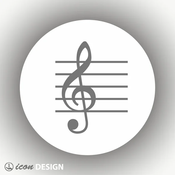 Pictografía de la clave musical — Vector de stock