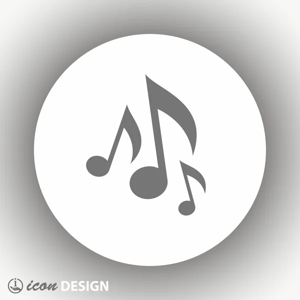 Pictografía de notas musicales — Vector de stock