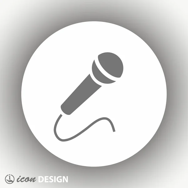 Illustration d'icône de microphone — Image vectorielle