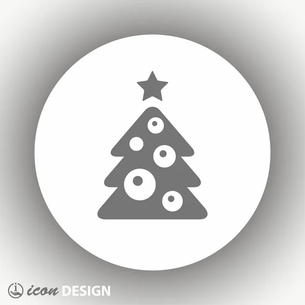 Pictograph of christmas tree — Stock Vector