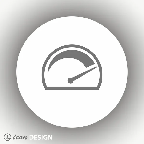 Pictograph of speedometer icon — Stock Vector