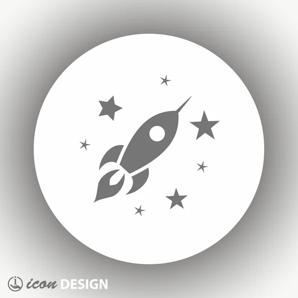 Ilustración del icono del cohete — Vector de stock