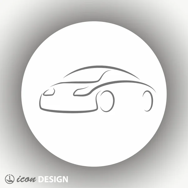 Pictografía del icono del coche — Vector de stock